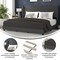 Flash Furniture Charcoal Queen Platform Bed with Headboard YK-1078-CHAR-K-GG - alternate 2